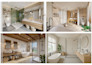 do modern photorealistic 3d interior design and rendering for bathroom, bedroom